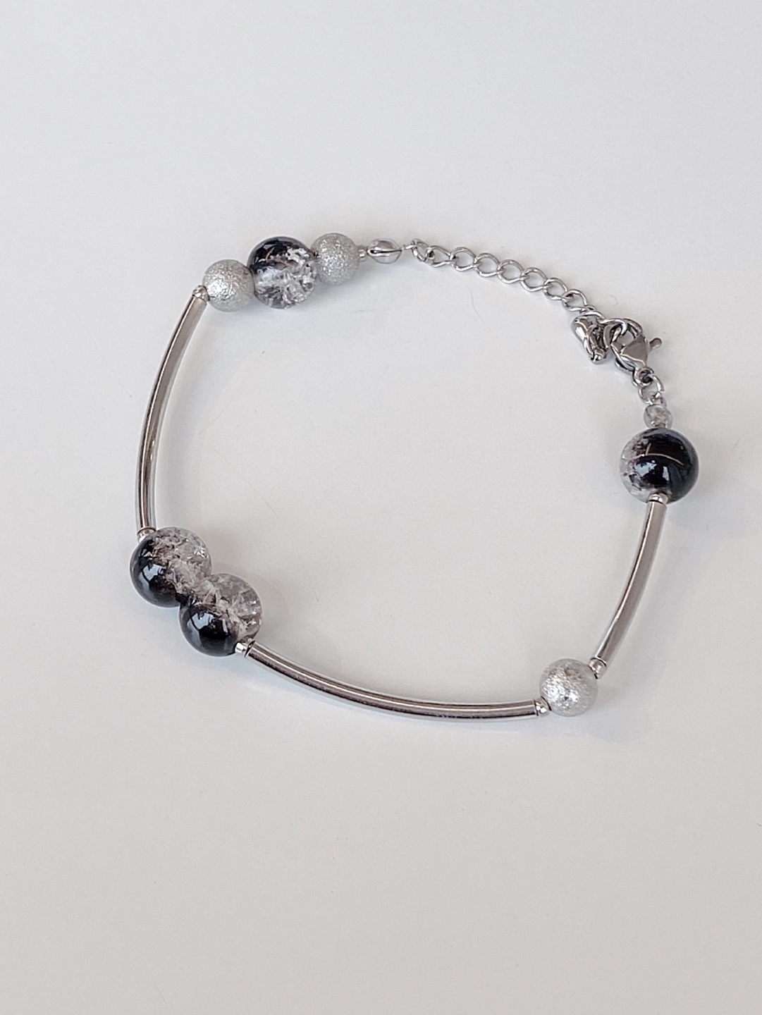 [Made outsquare] Mix black ball bracelet
